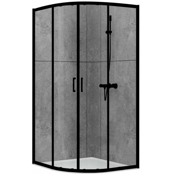 Душевой уголок ABBER Schwarzer Diamant 80*80 стекло прозрачное, профиль черный (AG01080B) Душевой уголок ABBER Schwarzer Diamant 80*80 стекло прозрачное, профиль черный (AG01080B)