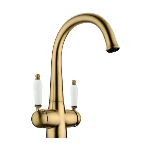Смеситель для кухни Omoikiri Okinawa-2-AB античная латунь (4994254) Смеситель для кухни Omoikiri Okinawa-2-AB античная латунь (4994254)