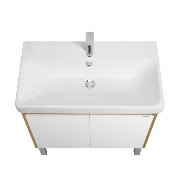 Тумба подвесная Aquaton Сканди 768x427x591 белый, дуб рустикальный (1.A282.9.01S.DZ9.0)