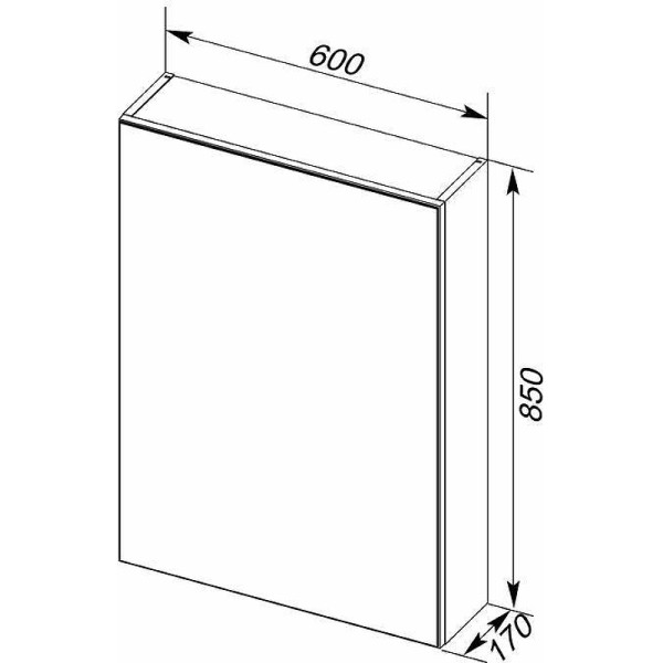 Зеркало-шкаф Aquanet Алвита New 60x85 белый матовый (00277538)