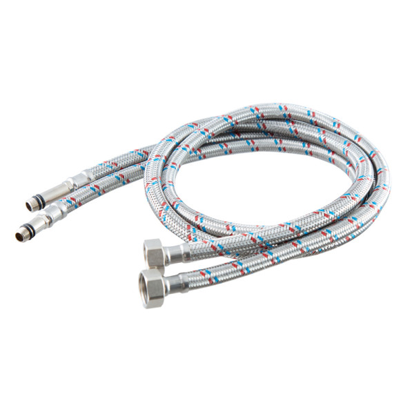 Подводка гибкая для смесителя 1200 мм. 1/2"xM10 (пара, нерж. оплетка) Azario (AZ-120MF) Подводка гибкая для смесителя 1200 мм. 1/2"xM10 (пара, нерж. оплетка) Azario (AZ-120MF)