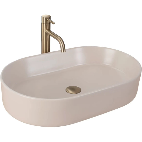 Раковина накладная REA Nadia Beige mat 61x38,5x12 бежевая матовая (REA-U9661)