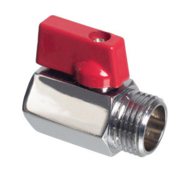 Кран 1/2" ВН шаровый мини Kromwell красный флажок (KW.190.04) Кран 1/2" ВН шаровый мини Kromwell красный флажок (KW.190.04)