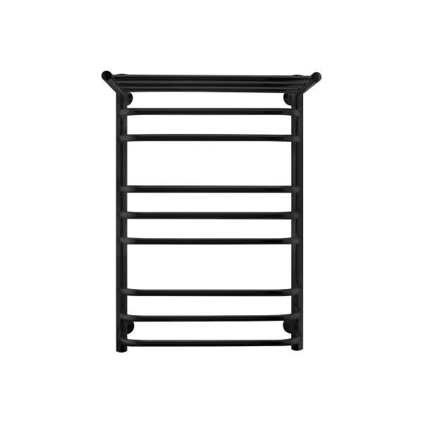 Полотенцесушитель водяной Indigo Brace 550x810 черный муар с полочкой к-1 (LBCW80-50PBR)