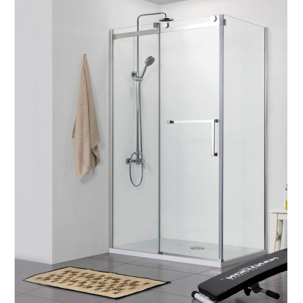 Душевое ограждение Azario Vancouver 100х1200х200 L стекло прозрачное профиль хром серебро (AZ-NKF1131L 100)