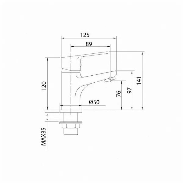 Смеситель для раковины Milardo Helic хром (HELSB00M01)