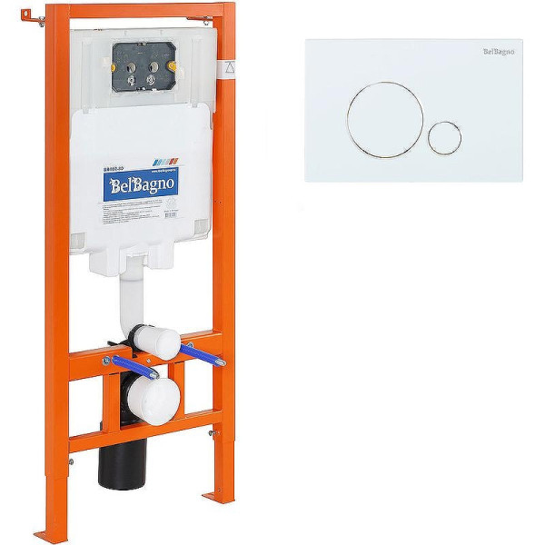 Инсталляция для унитаза с клавишей BelBagno белый (BB002-80/BB014-SR-BIANCO)