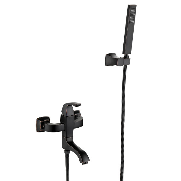 Смеситель для ванны и душа Lemark Nubira с поворотным изливом черная бронза (LM6214ORB)