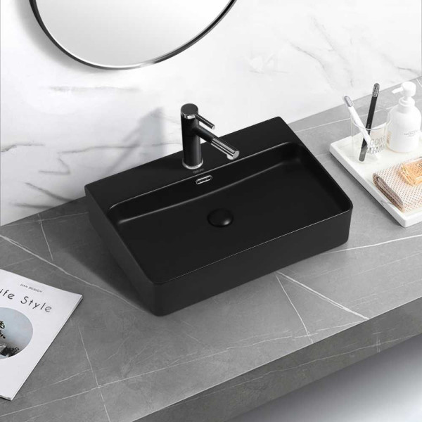 Раковина накладная ABBER Rechteck 61x42 черная (AC2201MB) Раковина накладная ABBER Rechteck 61x42 черная (AC2201MB)