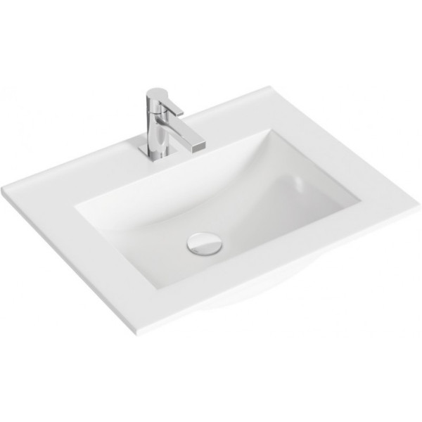 Раковина мебельная Sanita Quadro 605x130x470 белая (27181)