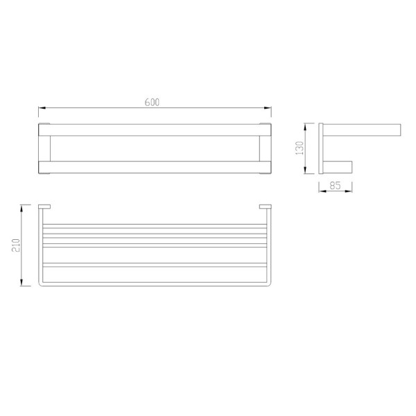 Полка для полотенец Abber Westen сатин (AA1758SP)
