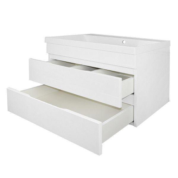 Тумба подвесная Azario с раковиной Эстима 80/2 с раковиной Астория 80 (CS00094584)