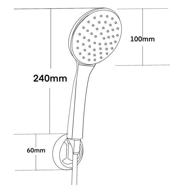 Душевой гарнитур Voda хром (VS100)