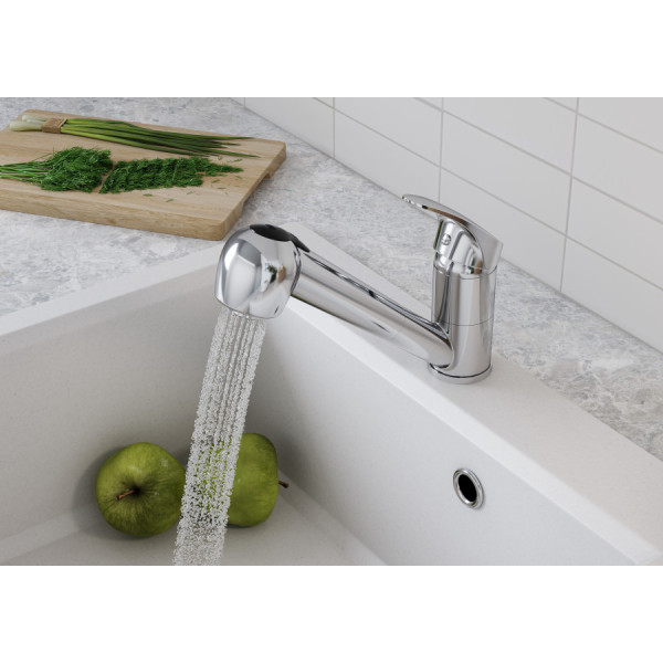 Смеситель для кухни Santek Мавис с выдвижным изливом хром (WH5A42011C001) Смеситель для кухни Santek Мавис с выдвижным изливом хром (WH5A42011C001)