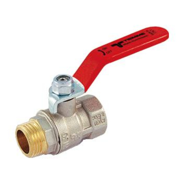 Кран шаровый Tiemme 3/4" ВН Mistral красная плоская ручка (2360030) Кран шаровый Tiemme 3/4" ВН Mistral красная плоская ручка (2360030)