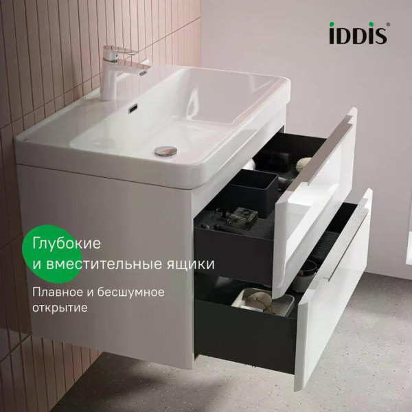 Тумба подвесная с умывальником Iddis Cloud X 80 см белый (CLX80W0i95K)