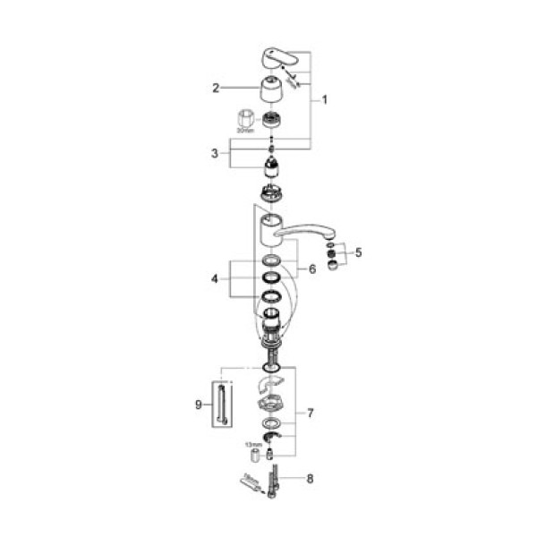Смеситель для кухни Grohe Eurosmart Cosmopolitan (32842000)