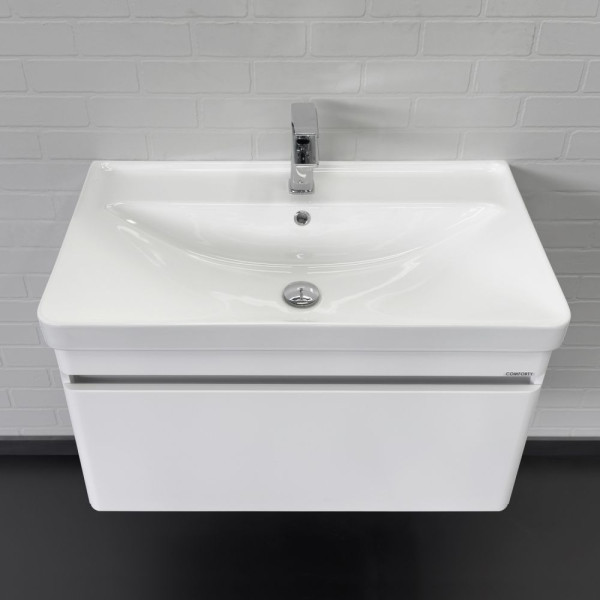 Тумба подвесная Comforty Осло 810x460x475 бетон светлый матовый с раковиной (00-00019144)