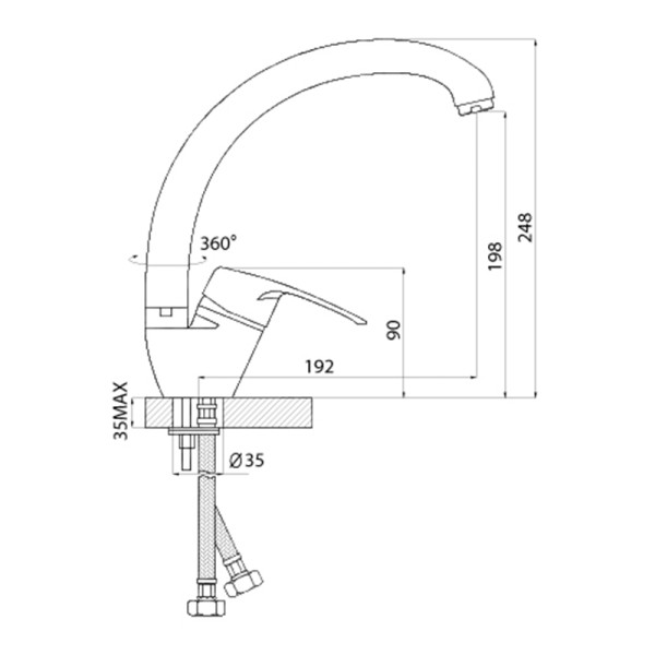 Смеситель для кухни Melodia Argus (MDV 40412)