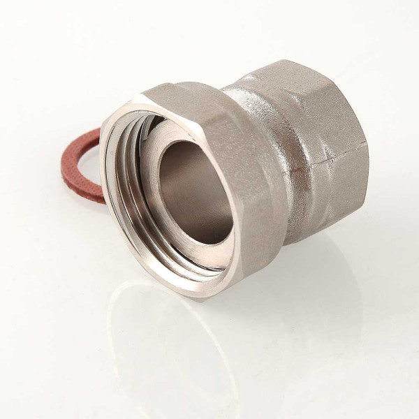 Переход с накидной гайкой 3/4"х1/2" ВВ Valtec (никель) (VTr.614.N.0504) Переход с накидной гайкой 3/4"х1/2" ВВ Valtec (никель) (VTr.614.N.0504)