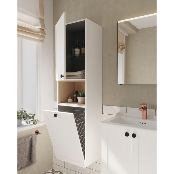 Пенал подвесной Vitra Root Classic 40 см с корзиной, матовый белый, левосторонний (68517) Пенал подвесной Vitra Root Classic 40 см с корзиной, матовый белый, левосторонний (68517)