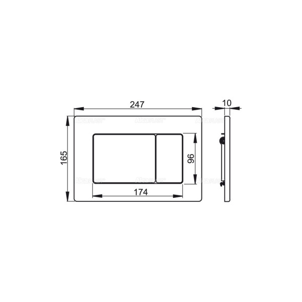 Клавиша смывная Alcaplast Antivandal хром (M279)