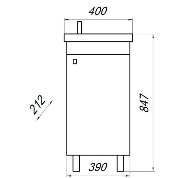 Тумба напольная Melodia Мини 40 МДФ (Como 40) 39x80 (MFR79375WT)