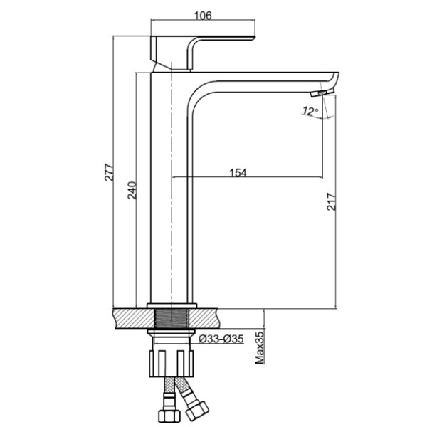 Смеситель для раковины Cersanit Geo хром (А63043) Смеситель для раковины Cersanit Geo хром (А63043)