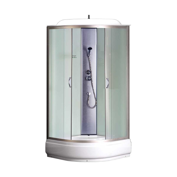 Душевая кабина Loranto 90х90х215 поддон 25 см, стекло матовое, профиль хром (CS-6690-25 F)