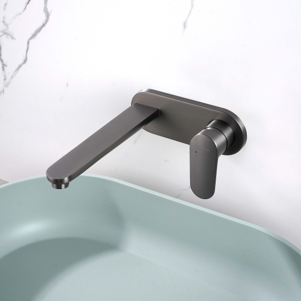 Смеители для раковины Aquatek Ника встраиваемый оружейная сталь (AQ1813BGM)