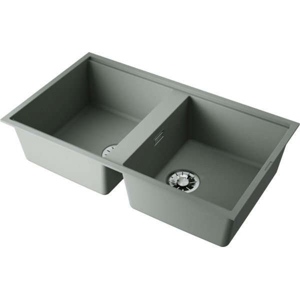 Мойка для кухни врезная Omoikiri Kitagawa 83-2-U-WG Artceramic/wind green (4993253) Мойка для кухни врезная Omoikiri Kitagawa 83-2-U-WG Artceramic/wind green (4993253)