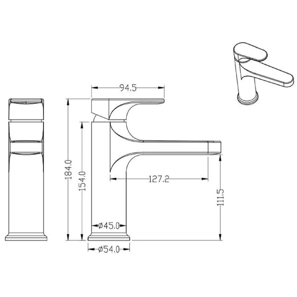Смеситель для раковины Boheme Spectre бронза (451-BR) Смеситель для раковины Boheme Spectre бронза (451-BR)