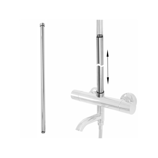 Удлинитель душевой стойки Rea 60 см Chrom (Tom, Soul, Aldi, Bliss, Santos, Roger, Lungo с термостатом, Luis, Vigo) (REA-K6654)