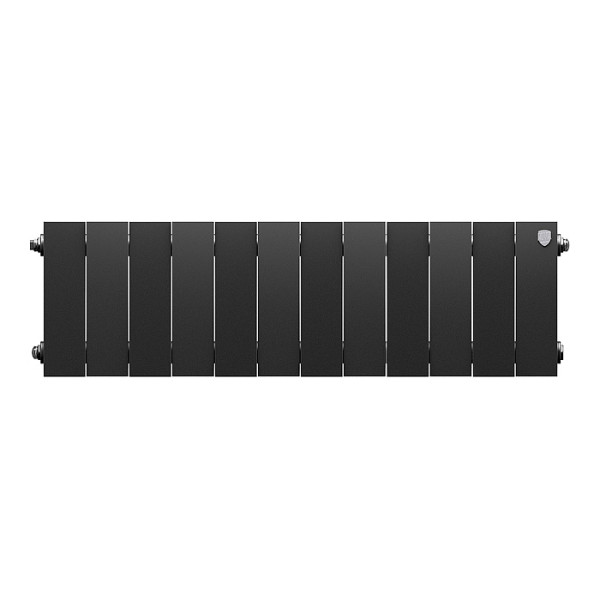 Радиатор биметаллический Royal Thermo PianoForte 200 Чёрный (12 секций) (RTPB3020012)