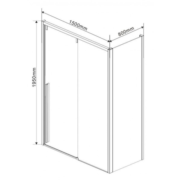 Душевой уголок Vincea Lugano VSR-1L-1 1500х800х1950 стекло прозрачное, профиль хром (VSR-1L8015CL-1) Душевой уголок Vincea Lugano VSR-1L-1 1500х800х1950 стекло прозрачное, профиль хром (VSR-1L8015CL-1)