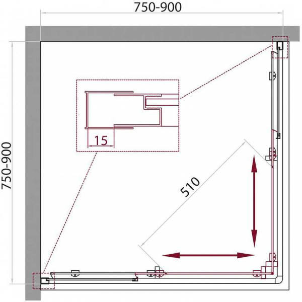 Душевой уголок Belbagno Unique 90x90x190 стекло матовое, профиль хром (UNIQUE-A-2-75/90-P-Cr) Душевой уголок Belbagno Unique 90x90x190 стекло матовое, профиль хром (UNIQUE-A-2-75/90-P-Cr)