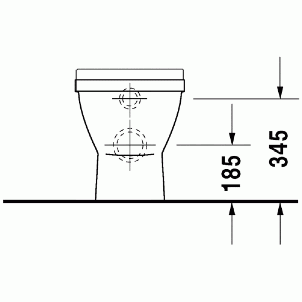 Унитаз напольный Duravit Starck 3 560х370х430 (0124090000)