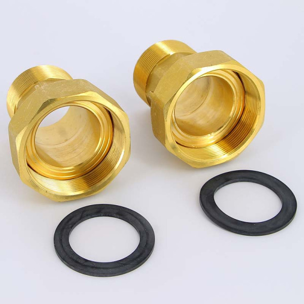 Сгон с накидной гайкой 1"х1 1/4" (2 шт.) Tiemme (латунь) (1500062 / 1522G0706) Сгон с накидной гайкой 1"х1 1/4" (2 шт.) Tiemme (латунь) (1500062 / 1522G0706)