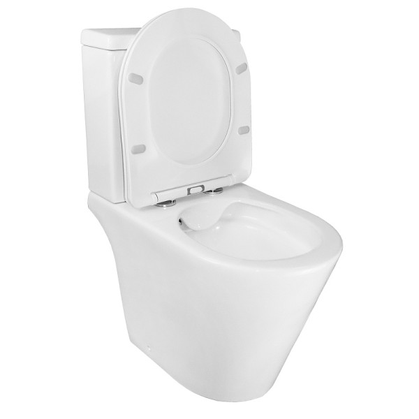 Унитаз напольный Azario Flin с сиденьем с микролифтом белый (AZ-1363C)