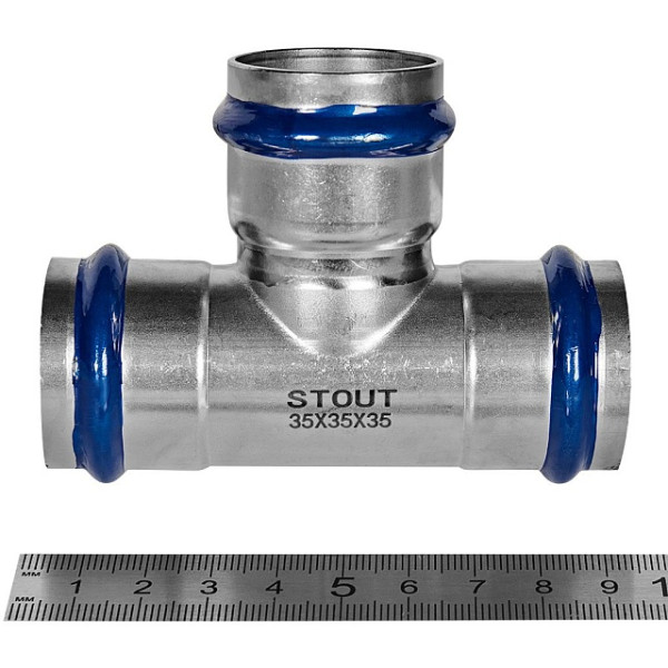 Тройник 35 Stout SSS-2013 ВПр (нерж.ст., пресс) SSS-2013-000035 Тройник 35 Stout SSS-2013 ВПр (нерж.ст., пресс) SSS-2013-000035