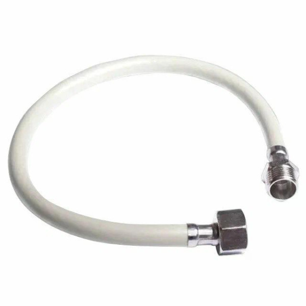 Шланг для газа 1000 мм 1/2" ВН 10x15 мм (ПВХ, белый) ELKA