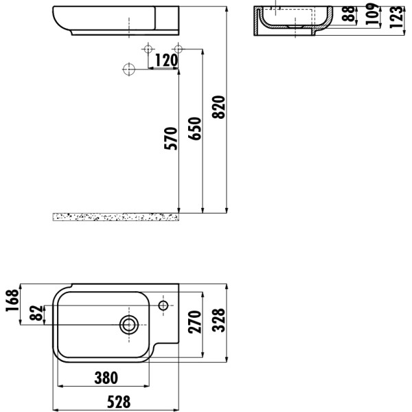 Раковина мебельная Creavit Elmas 53x32,8 L белая (TP027-00CB00E-0000)