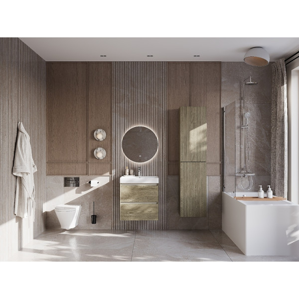 Пенал подвесной Roca Ona 40x30x175 темный вяз (857635511)