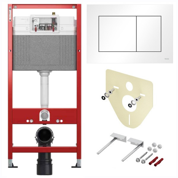 Инсталляция для подвесного унитаза TECEbase 2.0 с клавишей TECEnow белая глянец (9400413)