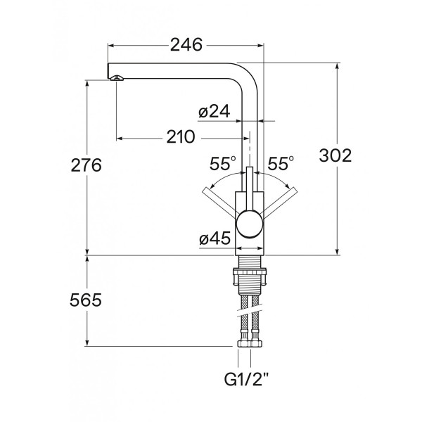 Смеситель для кухни Santek Риф хром (WH5A41125AP01)