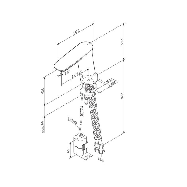 Смеситель для раковины AM.PM Inspire V2.0 черный (F50A02322)