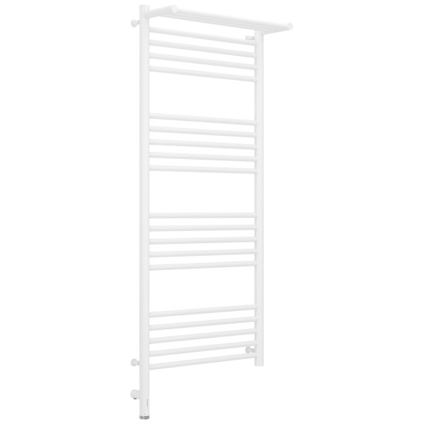 Полотенцесушитель электрический Сунержа Богема 3.0 1200x500 с полочкой провод слева матовый белый (30-5806-1250)