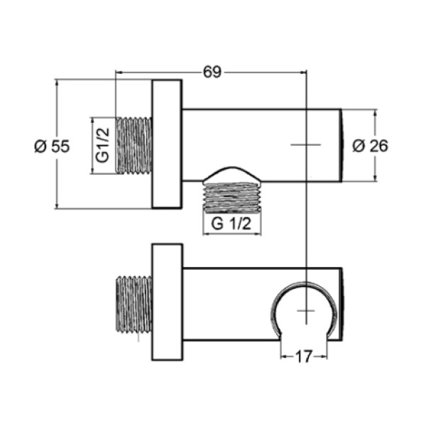 Шланговое подключение Kludi A-Qa черный матовый (6054739-00) Шланговое подключение Kludi A-Qa черный матовый (6054739-00)
