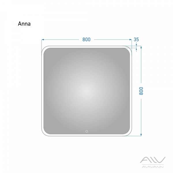 Зеркало с подсветкой Alavann Anna 80