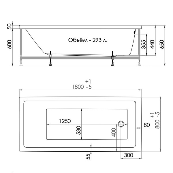 Экран фронтальный 1ACReal Palermo 180 белый (FPA-PM188X0-00M)